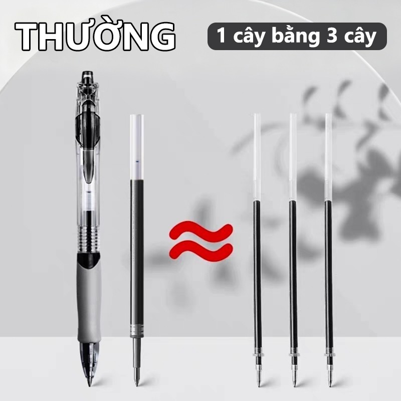 Bút Gel, Đen, Xanh 0.5mm, Bấm, Học Sinh Đỏ Bút Bi, Đẹp Mắt, Hot, Nhỏ Gọn, Mới Nhất, Bền Đẹp, Bán Chạy