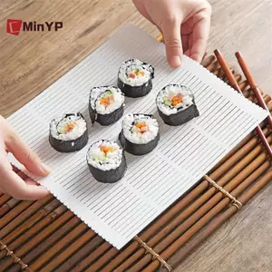 CMinYP DIY Sushi Con Lăn Thảm Có Thể Giặt Được Tái Sử Dụng Cuộn Sushi Khuôn Thảm DIY Thực Phẩm Cán Cơm Cán Máy Làm Bánh Cuộn Miếng Lót Vinh Quang