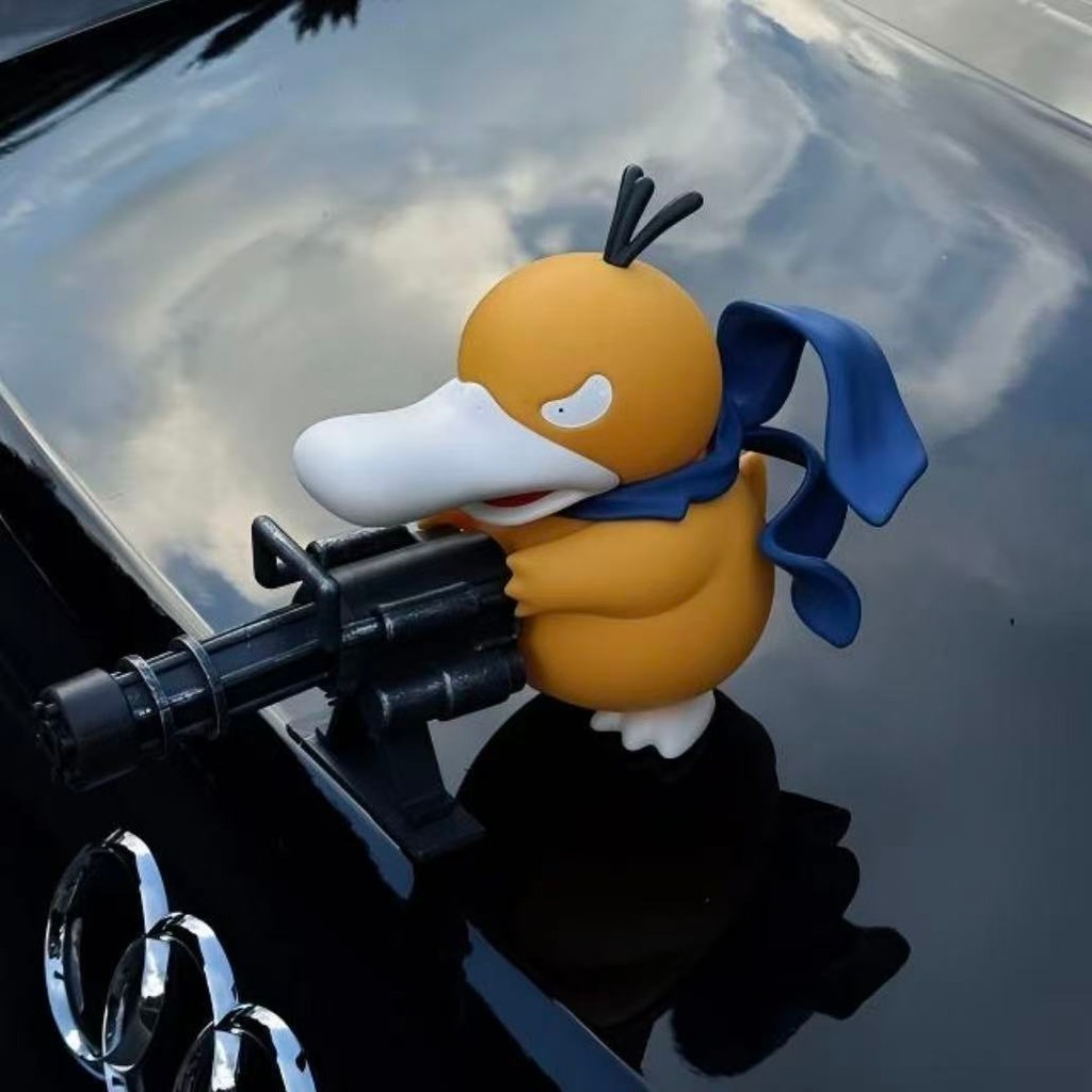 Mô hình Psyduck Gatling độc lạ trang trí xe máy, ô tô, dân chơi trẻ, hàng đẹp có phụ kiện