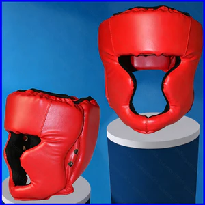SQ3 Ajustable Boxing Headgear Da PU Giảm Sốc Mặt Mũ Bảo Vệ Mũ Bảo Vệ Thiết Bị An Toàn QS3