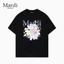 Áo sơ mi thường ngày 100% Cotton cao cấp đầy màu sắc in hình bướm Unisex Áo thun cổ tròn