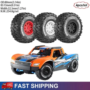 4 80mm 12mm Hex 1 / 14 1 / 16 Sa Mạc Khóa Ngắn Lốp Xe Tải Cho TRAXXAS Mini Slash 1 / 16 SUMMIT E-REV GORGON GROM 4X4 ARRMA 1 / 16 MINI KRATON 3S