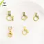 2 Chiếc 18K Mạ Vàng dát Zircon Kết Nối Khóa Đồng Thau Mặt Dây Chuyền Bail Khóa Trang Sức Làm DIY Handmade Nelace Làm [Mina]