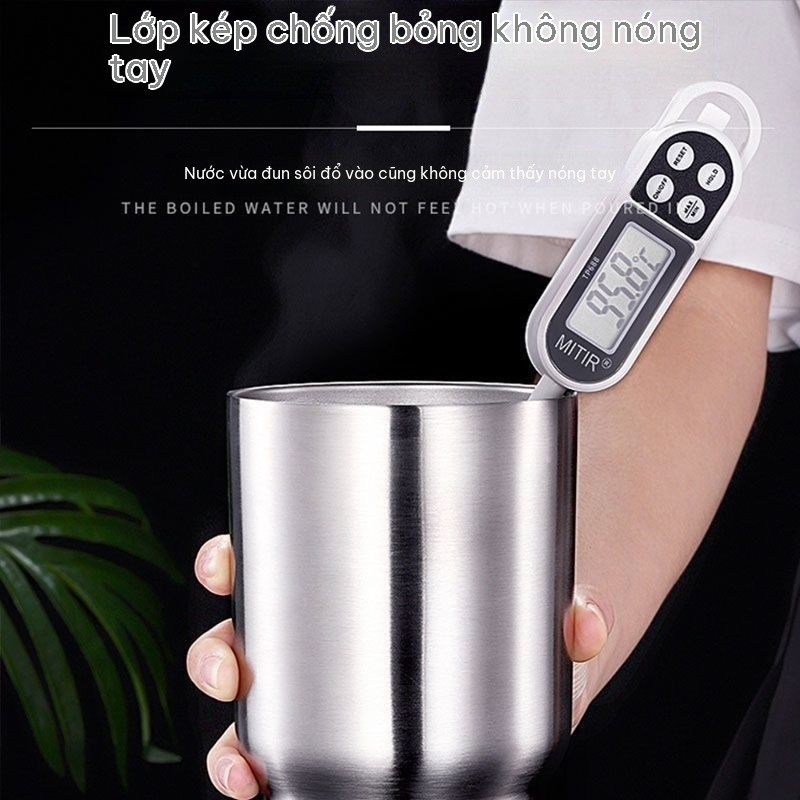 [Giảm 25%] Ly Giữ Nhiệt Inox 304 2 Lớp 570ml 900ml Có Nắp Kín Chống Tràn Ống Hút Inox Tặng Kèm Cọ Rửa Giữ Nóng Lạnh Lâu Dùng Đi Làm Tập Gym Du Lịch Ô Tô Đa Năng Tiện Lợi An Toàn Thực Phẩm Bền Đẹp Tặng Kèm Túi Đựng