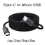 Cáp USB Type-C sang Micro USB, Truyền dữ liệu hai chiều 480Mbps, 1m / 2m / 3m / 5m, Dành cho Samsung, Huawei, Điện thoại Android, Laptop, HDD gắn ngoài, Camera, Bện Nylon
