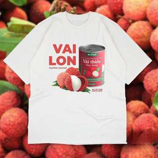 （Giao hàng 24h）Angela Áo Vớ Vẩn Quả Vải Lon, Áo Hoa Quả, Meme đi biển hài hước, text vui, Premium Oversize Cotton