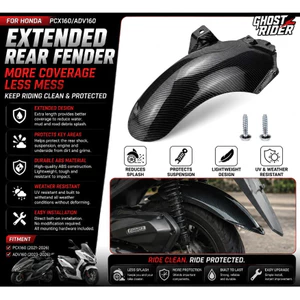 CHO XE HONDA PCX160 ADV160 2020-2026 Xe Máy Phía Sau Fender Nối Dài Chắn Bùn Bắn Phụ Kiện Bảo Vệ