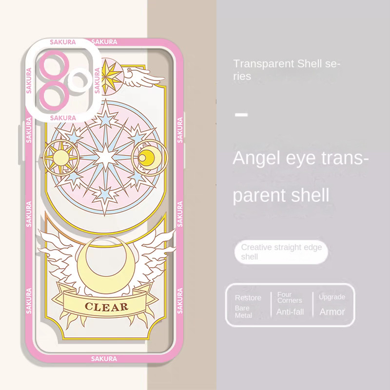 Ốp Điện Thoại Cho Xiaomi Redmi Note 15 Pro Plus 5G 13 12 4G Redmi A7 Pro 13C Ốp Lưng Anime Cardcaptor Sakura Dễ Thương Trong Suốt Chống Sốc Họa Tiết Bảo Vệ Ống Kính Hoạt Hình Mềm TPU Trong Suốt