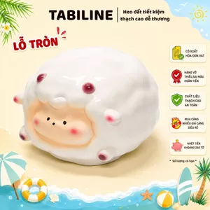 Heo đất ống tiết kiệm tiền lỗ tròn cừu mây bông dễ thương xinh xinh LD44 - TABILINE