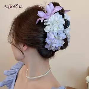 AqToCna Thời Trang Hoa Cá Mập Kẹp Tóc Ngọt Vuốt Cho Nữ Cô Gái Phong Cách Kỳ Nghỉ Cá Mập Kẹp Đa Năng Nhẹ Nhàng Phụ Kiện Tóc Quà Tặng AqToCna