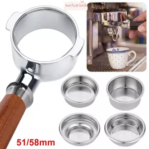 ITRUMPET 1 Cái Giỏ Sạch, Áp Lực 51 / 58mm Giỏ Lọc Cà Phê, 1Cup 2Cup Một Lớp Thép Không Gỉ 304 Máy Pha Cà Phê Lọc Barista Dụng Cụ