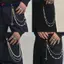 AN.MART Tinh Tế Sang Trọng Chữ Thập Mặt Dây Chuyền Giả Ngọc Trai Quần Dây Xích Nam Punk Quần Dây Xích Hip Hop Quần Jean Dây Xích Phụ Kiện Quần Áo VN