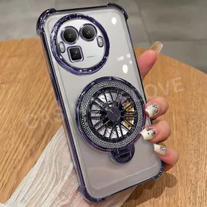 Ốp Điện Thoại Cho Realme GT7 Pro GT8 Pro GT7T 5G 4G 2026 Xoay Con Quay Hồi Chuyển Giá Đỡ Vỏ Điện Thoại Silicon Túi Khí Bốn Góc Vỏ Điện Thoại Chống Sốc Ốp Lưng