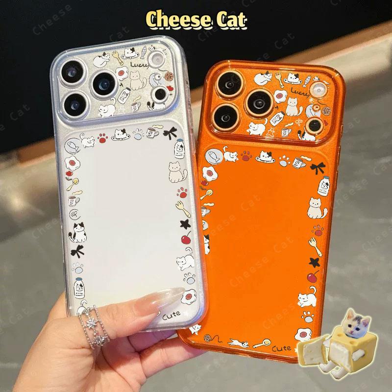 trở thành 17 Pro Max Ốp điện thoại khung ảnh hoạt hình mèo con cho iPhone 14 15 16 13 12 11 Pro Max Xs Maz XR