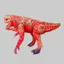 Khủng long đỏ Tyrannosaurus Rex Công viên kỷ Jura Khủng long cao su mềm Chiều dài 22cm