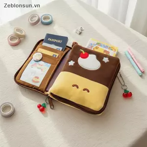 # HB # Ví đựng tiền xu sang trọng màu Pudding dễ thương Túi đựng hộ chiếu du lịch Túi tài khoản Túi đựng máy ảnh CCD di động Túi đựng thẻ lưu trữ di động.