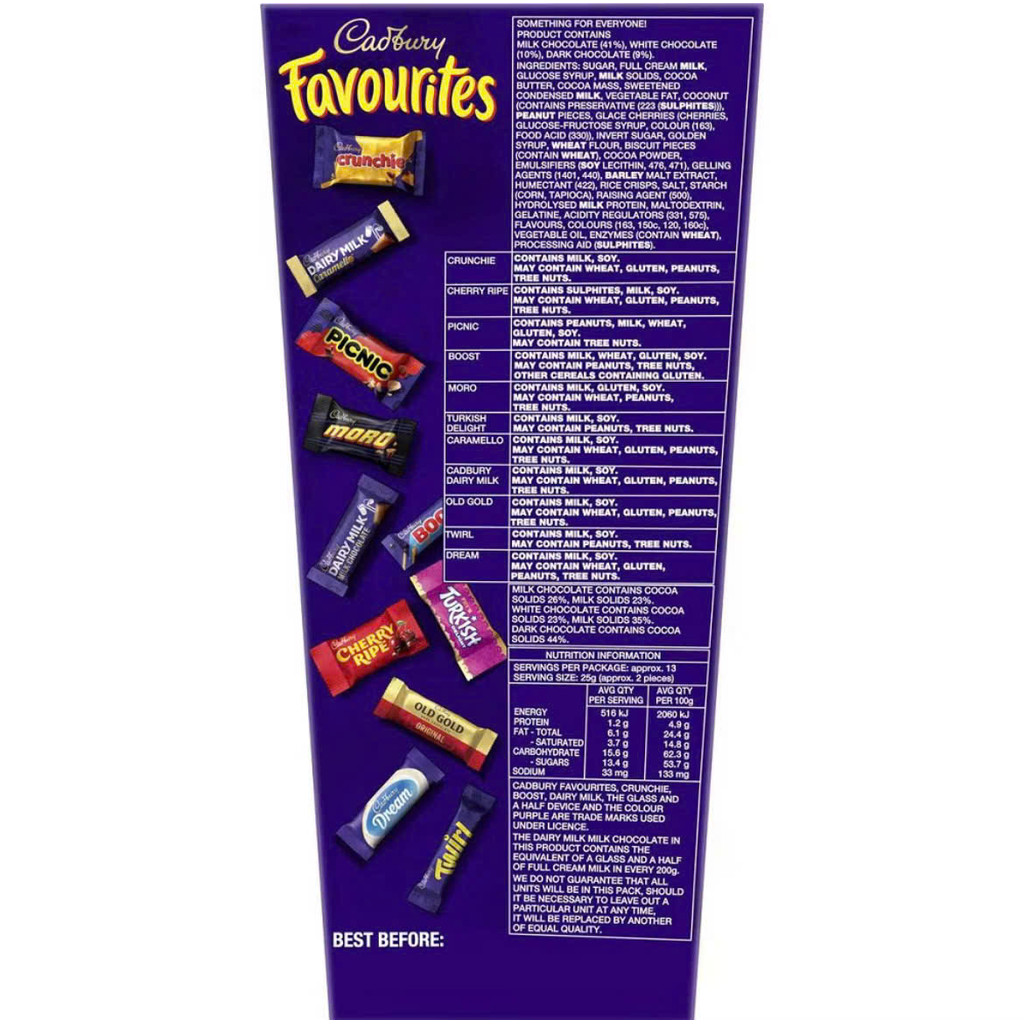Chocolate CADBURY Favourites hàng Úc