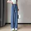 Quần mỏng cỡ lớn Drape dáng rộng in hình thể thao Quần ống rộng thông thường Quần chống muỗi