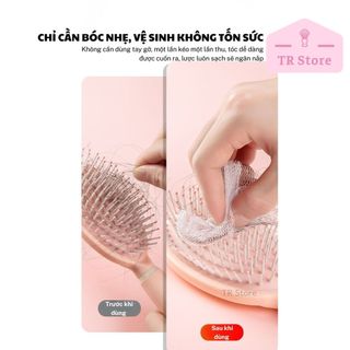50 Lưới Bọc Lược Vệ Sinh Tóc Thông Minh - Miếng Lưới Lót Giúp Loại Bỏ Tóc Rụng Nhanh Chóng
