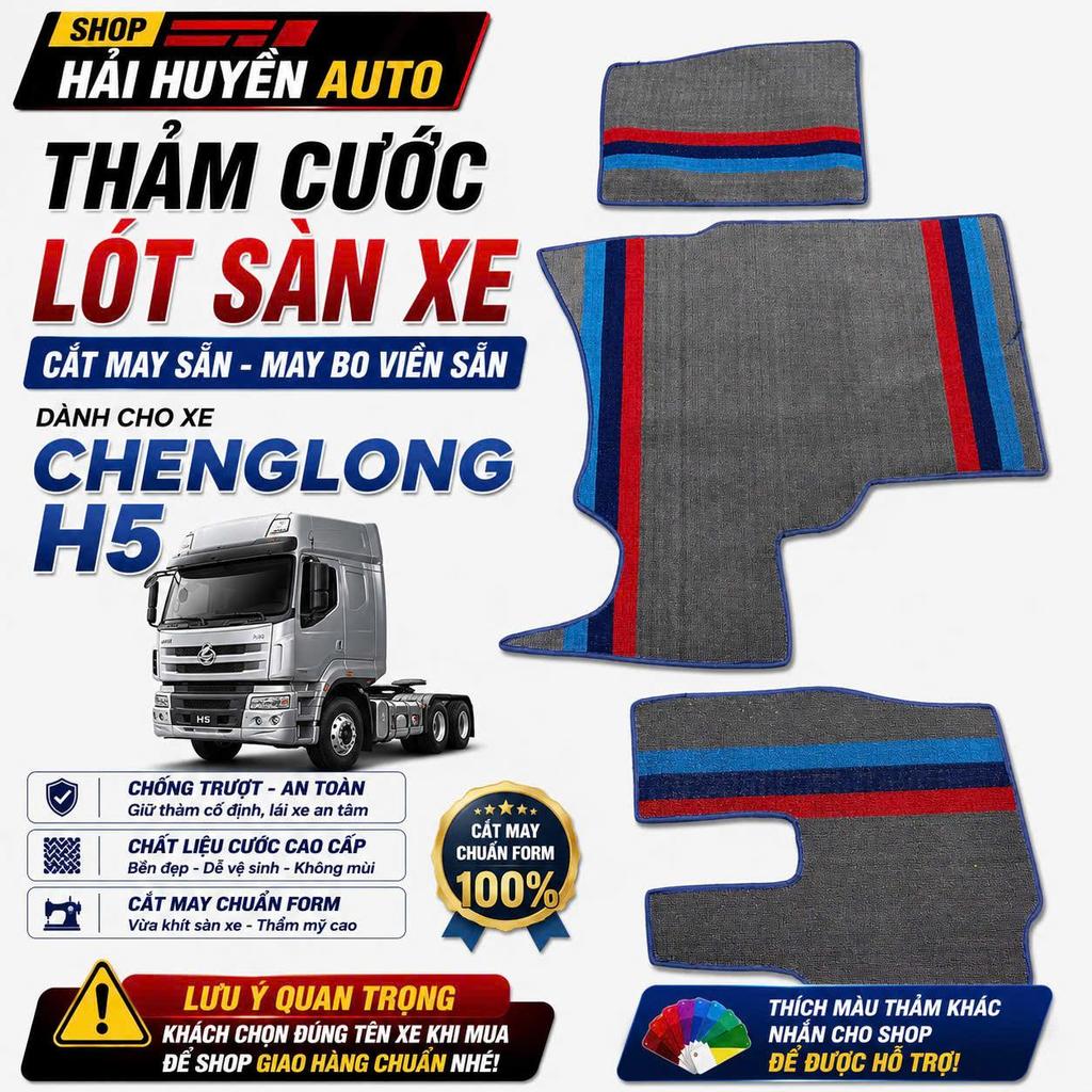 [ Chenglong H5 ] Thảm cước xe Chenglong H5 đủ 3 tấm cắt may chuẩn form xe chống thấm nước chống trơn chống trượt