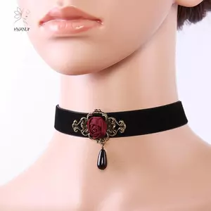 HNKMP 1 Thanh Lịch Hoa Hồng Choker Nelace Cho Nữ Phụ Kiện Trang Sức Tiệc Gothic.
