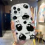 Ốp lưng tương thích cho iPhone 17 Air 16 15 14 13 12 11 Pro X XR XS Max SE 2020 6 7 8 Plus Kem gợn sóng cạnh cong Motif Coal Ball NYK316