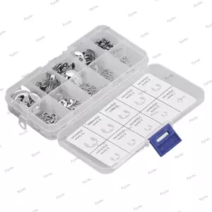Bộ sắp xếp kẹp PYCOU E, Vòng tròn giữ bên ngoài bằng thép không gỉ cường độ căng tốt, 9 kích thước mét M1.5-M10 Kích thước Bộ sắp xếp lật điện tử bằng thép không gỉ 304 cho vòng bi