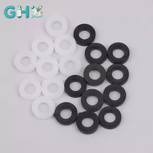 GHX 100pc Nylon Máy Giặt Cho Trống Vít Trống Lug Trắng Bla Màu Nylon Flat Wahser Thiness Sản Phẩm Nặng VN
