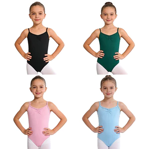 Nyeemya Trẻ Em Bé Gái Múa Ba Lê Thể Dục Trang Phục Không Tay Spaghetti Dây Đeo Quai Lưng Bấm Nút Đáy Leotard Để Thực Hành Hiệu Suất