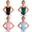 Nyeemya Trẻ Em Bé Gái Múa Ba Lê Thể Dục Trang Phục Không Tay Spaghetti Dây Đeo Quai Lưng Bấm Nút Đáy Leotard Để Thực Hành Hiệu Suất