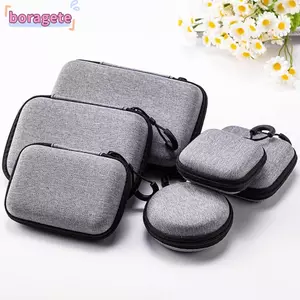 BORAGETE 1 Cái Túi Bảo Quản EVA, Tai Nghe Dây Kéo Mini Di Động, Phụ Kiện Kỹ Thuật Số Cho Tai Nghe Airpod / Điện Thoại / Túi Đựng Cáp Sạc Túi Đựng