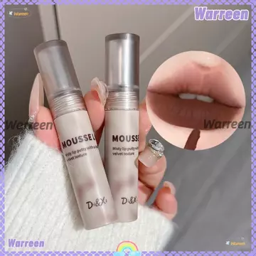 WARDEEN Son Môi Nữ, Mousse Mousse Mờ Son Bùn, Caramel Nâu Mát Đen Chống Dính Cốc Lip Glaze Giữ Trang Điểm