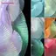 BORAGETE Xếp Ly Organza Vải, Handmade Cầu Vồng Nàng Tiên Cá Vải, Sáng Tạo Sáng Bóng 100 * 150cm DIY Chất Liệu Quần Áo Tiếp Liệu