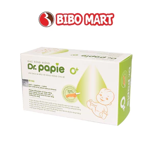 Gạc Rơ Dr.Papie Hộp 30 Vệ Sinh Răng Miệng An Toàn Cho Bé - Bibo Mart