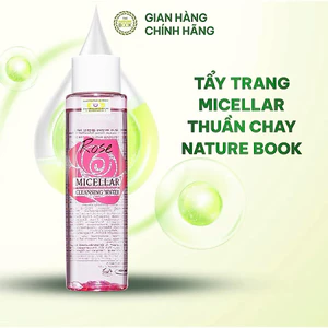 Nước tẩy trang Nature Book Rose Micellar 150ml làm sạch sâu, dưỡng ẩm, dịu nhẹ cho da nhạy cảm