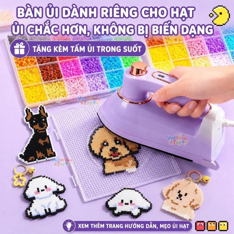 Bộ hạt xếp dạng chai – rèn luyện khả năng sáng tạo đồ chơi DIY đang hot không cần phân loại màu