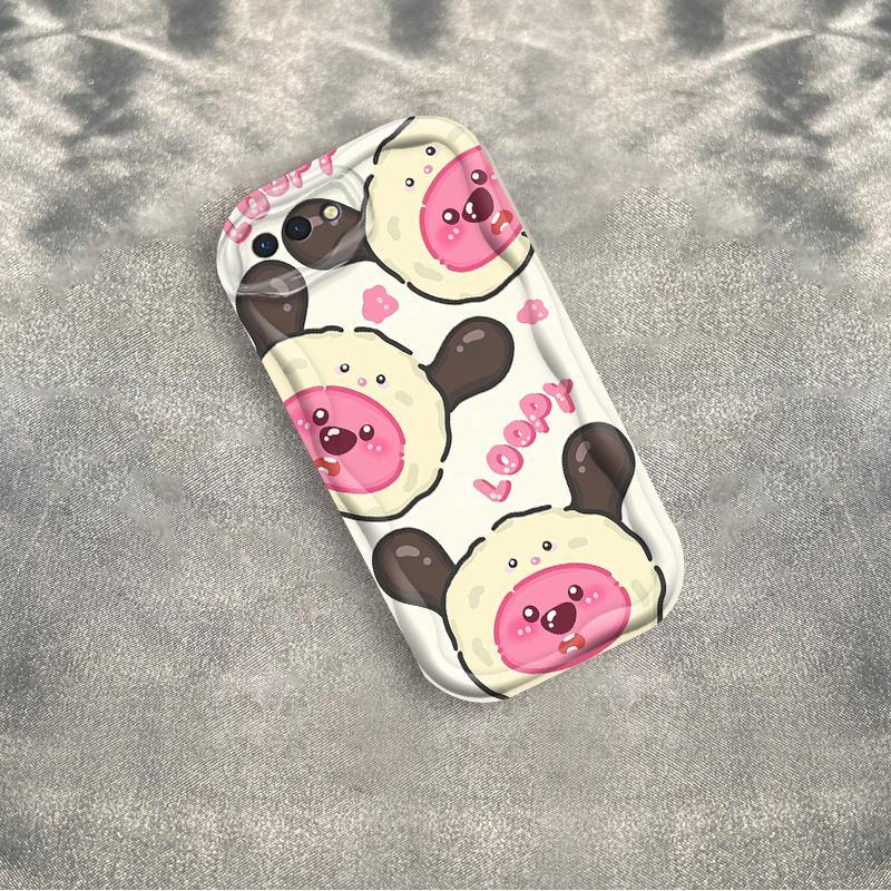 Thích hợp cho OPPO A3S A12E A1K AX5 Realme C2 Bảo vệ 3D TPU mềm Lotso Bear Loopy Vỏ điện thoại chống sốc