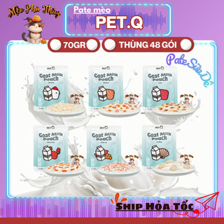 [ Thùng ] Pate Sữa Dê Cho Mèo PetQ 70g - Công Thức 50% Thịt 50% Sữa Dê