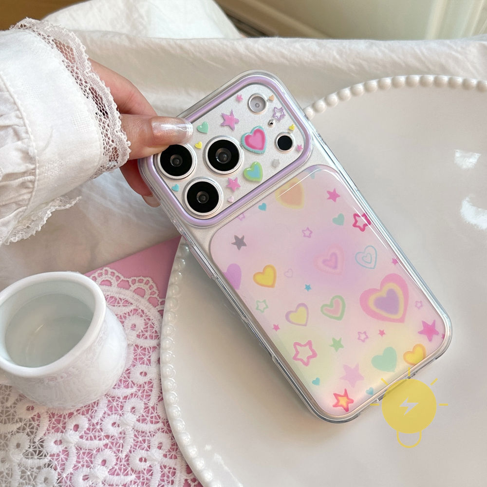 Phone Case For iPhone 17 Pro Max 16 15 14 TPU Transparent Aesthetic Korean Cute