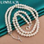 URMYLADY Bạc 925 Tự Nhiên Ngọc Trai Nước Ngọt Vòng Cổ Cho Nữ Tiệc Cưới Thời Trang Quyến Rũ Trang Sức