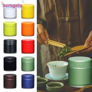 Bình trà BORAGETE, Trà thiếc chống ẩm, Bình trà kín tròn dung tích lớn chất lượng Hiqh cho gia đình và du lịch