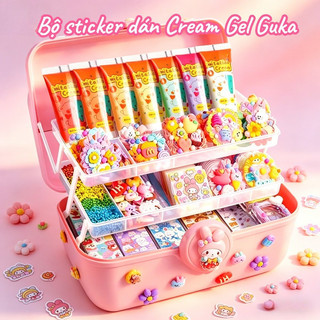 Bộ đồ chơi DIY kem keo dán thẻ sticker 3D thẻ go phát triển sáng tạo trẻ làm quà tặng móc khóa
