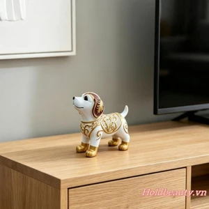 Tượng nhỏ cho chó Boho Tượng động vật bằng nhựa sáng tạo Bàn trung tâm cho kệ sách văn phòng tại nhà