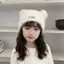NS Dễ Thương Lông Tơ Bóng Tai Mềm Mại Sang Trọng Dệt Kim Mũ Lạnh Cho Ngoài Trời Bé Trai Bé Gái Chống Gió Mùa Đông Thu Đông Ấm Earflap Mũ NS