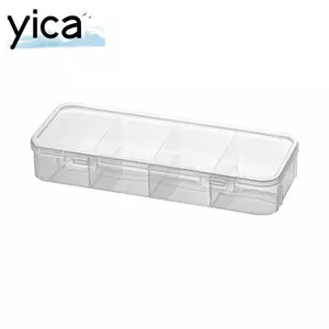 Hộp Bảo Quản YICA, Phân Loại Thẻ Hộp Trong Suốt 4 Lưới, Nhựa Bền Dung Tích Lớn Ngăn Hộp Dụng Cụ Tổ Chức