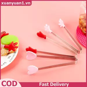 XUAN 1 Nhà Bếp Silicon Dễ Thương Kẹp Thực Phẩm Bánh Mì Thịt Nướng Kẹp Chịu Nhiệt Độ Cao Và Chống Bỏng Kẹp Silicon VN