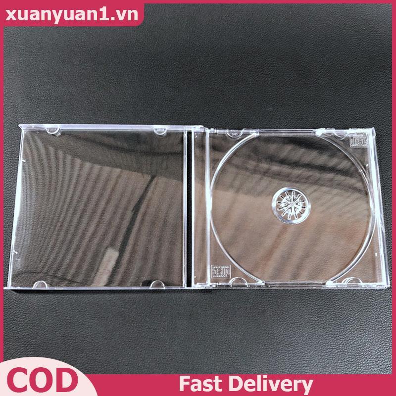 XUAN Ốp Lưng Nhựa Trong Suốt Đơn Mảnh Đĩa CD/DVD, Hộp Đựng, Sắp Xếp Lưu Trữ, Hộp Album Trường Hợp