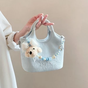 Túi đựng rau củ màu xanh đơn giản Túi Messenger Túi Tote di động có giá trị cao Túi đi làm