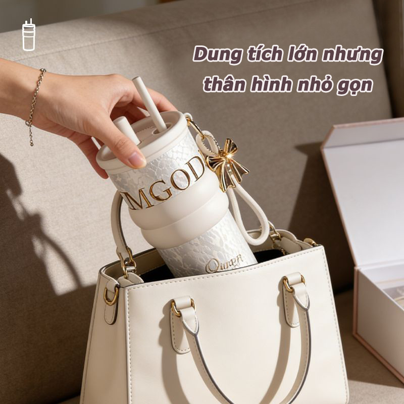 Bình Giữ Nhiệt  Lòng Gốm Dung,710ml,316 Cốc giữ nhiệt bằng thép không gỉ,giữ nhiệt lâu 12-24h,Nắp Chống Tràn