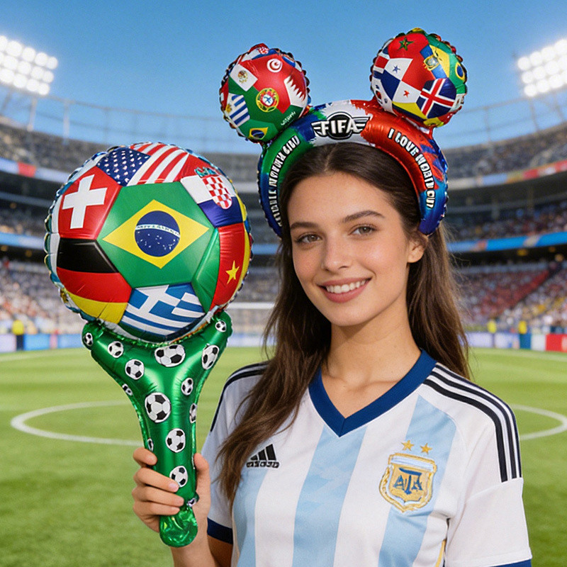Bóng Bay Cúp Vô Địch World Cup 2026 BL155 Phụ Kiện Trang Trí Tiệc Xem Bóng Đá
